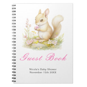 Spring Squirrel Baby Shower Guest Book