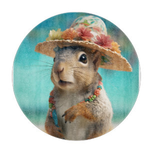Spring Squirrel Cutting Board