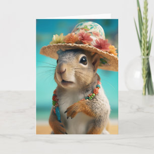 Spring Squirrel Note Card