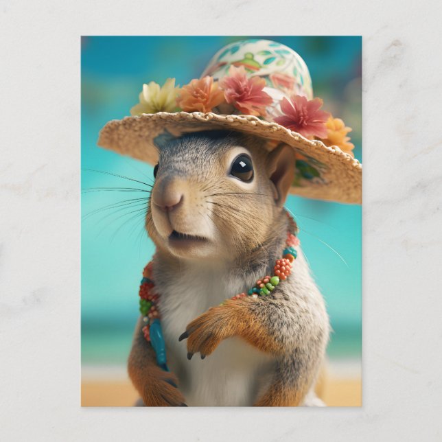 Spring Squirrel Postcard (Front)