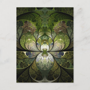 Spring Stained Glass Postcard