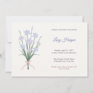 Spring Starflower Posy Bridal Shower Invitation