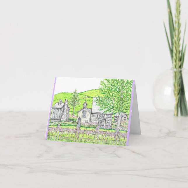 Spring Stone Barn Lavender Notecard (Front)
