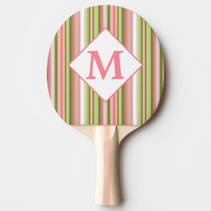 Spring Stripes monogrammed ping pong paddle