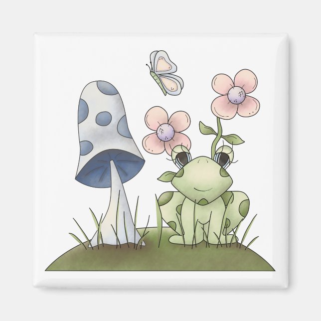 Spring Stuff · Frog & Mushroom Magnet (Front)