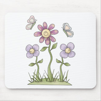 Spring Stuff · Purple Flowers & Butterflies Mouse Pad