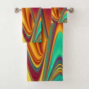 Spring Summer Autumn Flowers Magic Bath Towel Set