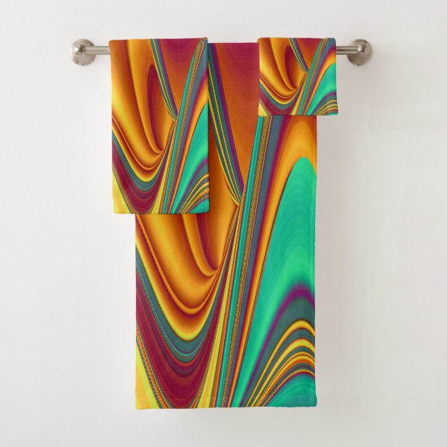 Spring Summer Autumn Flowers Magic Bath Towel Set (Insitu)