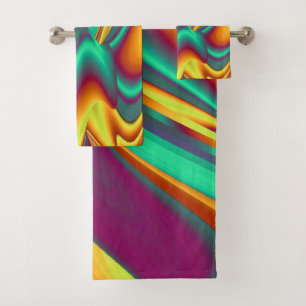 Spring Summer Autumn Flowers Magic Bath Towel Set