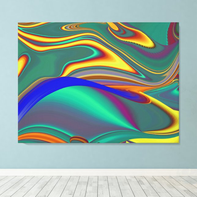 Spring Summer Autumn Flowers Magic Canvas Print (Insitu(Wood Floor))
