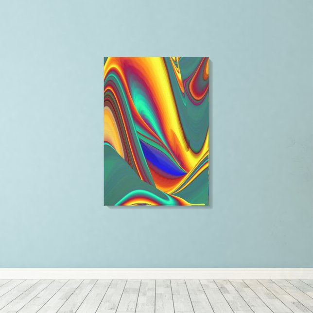 Spring Summer Autumn Flowers Magic Canvas Print (Insitu(Wood Floor))