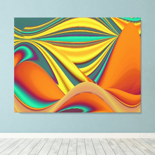 Spring Summer Autumn Flowers Magic Canvas Print (Insitu(Wood Floor))