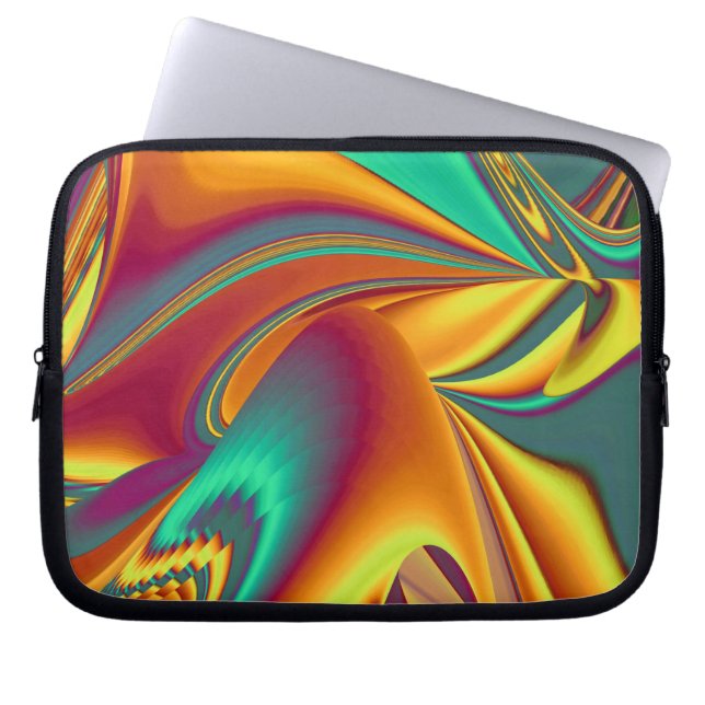 Spring Summer Autumn Flowers Magic Laptop Sleeve (Front)