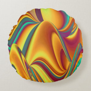 Spring Summer Autumn Flowers Magic Round Cushion