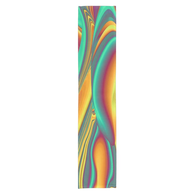 Spring Summer Autumn Flowers Magic Short Table Runner (Front)