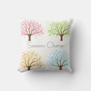 Spring Summer Autumn Winter Trees Pillow