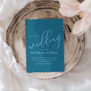 Spring Summer Blue Muted Invitation
