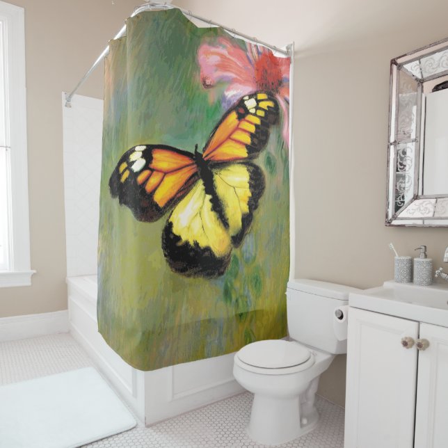 Spring Summer Butterfly - Shower Curtain (In Situ)