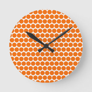 Spring Summer Colors Tangelo Round Clock