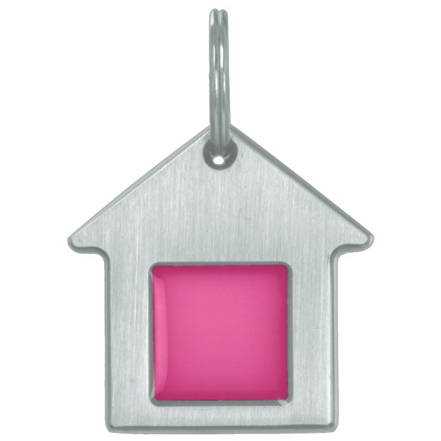 Spring Summer Colour Beetroot Purple Pet ID Tag (Front)