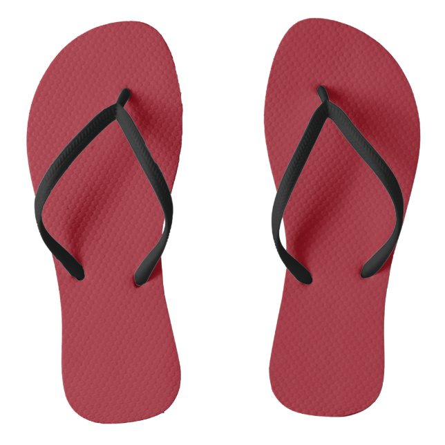 Spring Summer Colour Fiery Red Jandals (Footbed)