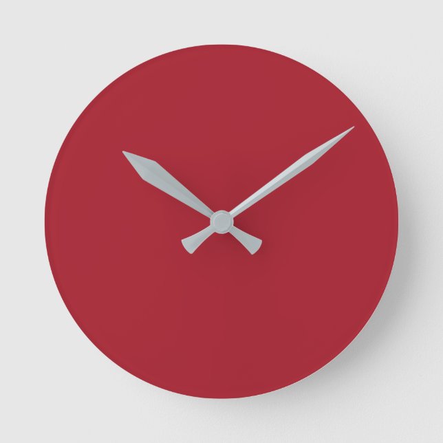 Spring Summer Colour Fiery Red Round Clock (Front)