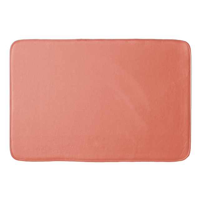 Spring Summer Colour Peach Pink Bath Mat (Front)
