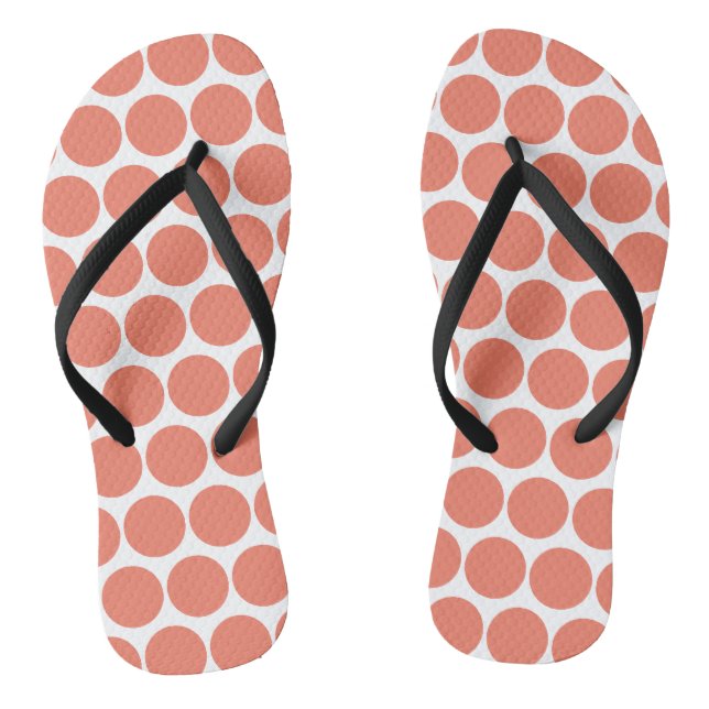 Spring Summer Colour Peach Pink Jandals (Footbed)