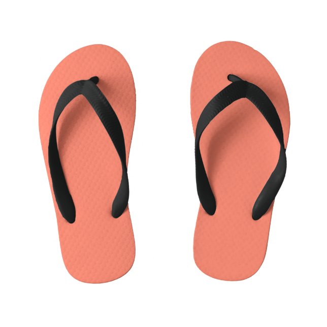 Spring Summer Colour Peach Pink Kid's Jandals (Footbed)