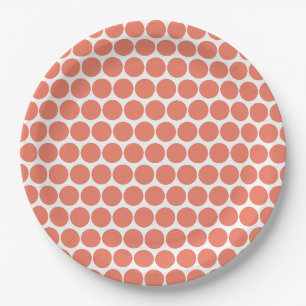 Spring Summer Colour Peach Pink Paper Plate