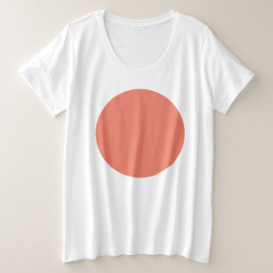 Spring Summer Colour Peach Pink Plus Size T-Shirt