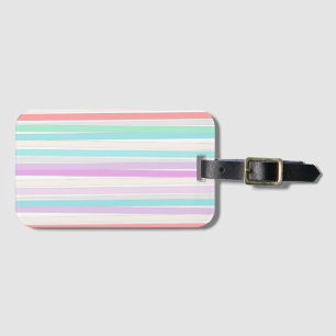 Spring summer colours in stripes luggage tag