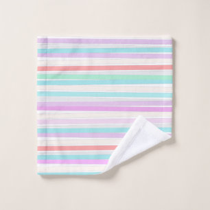 Spring summer colours in stripes wash cloth
