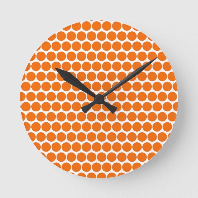 Spring Summer Colours Tangelo Round Clock (Front)