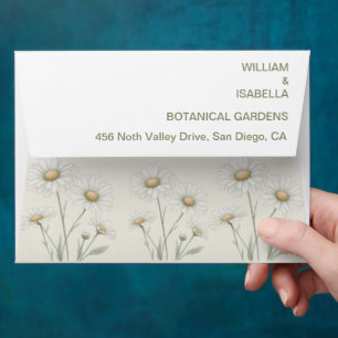 Spring,Summer Daisy Floral Retro Boho Envelope