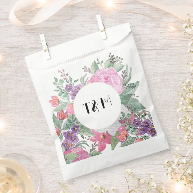 Spring Summer Floral Boho Garden Favour Bags (Clipped)