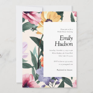 Spring Summer Floral Bridal Shower Invitation