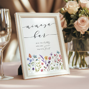 Spring Summer Floral Bridal Shower Mimosa Bar Poster