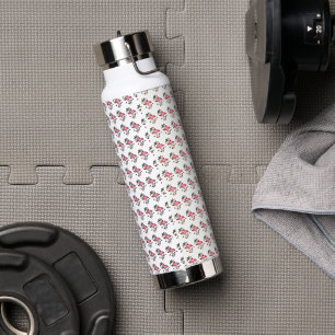  Spring Summer Flower Pink Flamingo  Water Bottle