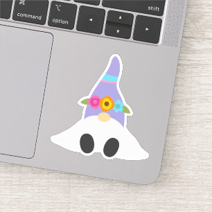 Spring Summer Garden Gnome Die Cut Sticker Decal