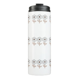 Spring Summer Minimalist Flower Thermal Tumbler
