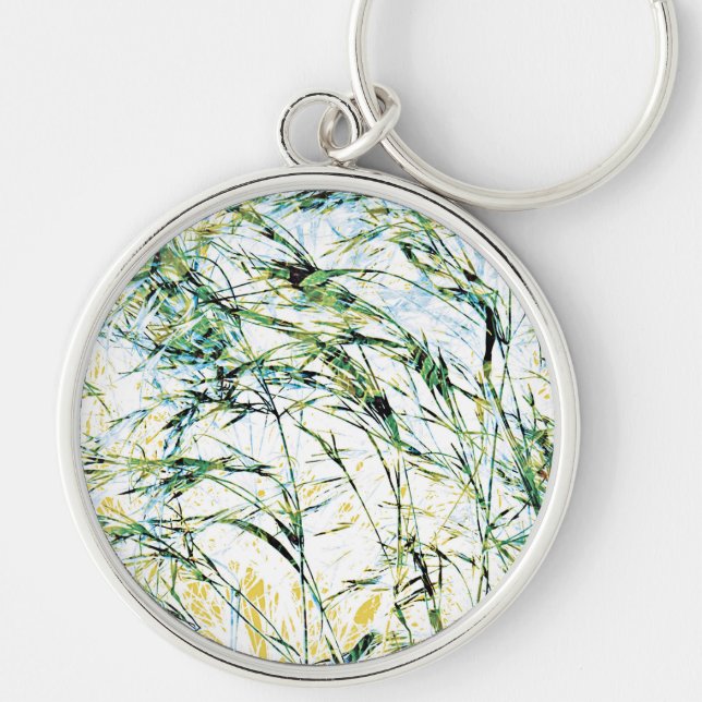 Spring summer nature flower sprout design art key ring (Front)
