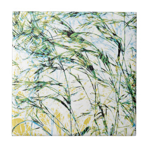 Spring summer nature flower sprout design art tile