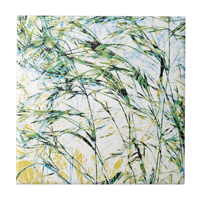 Spring summer nature flower sprout design art tile (Front)