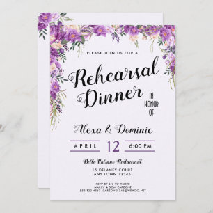 Spring Summer Wedding Rehearsal Dinner Invitation