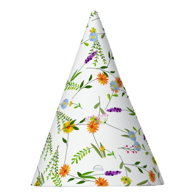 Spring Summer Wild flowers Party Hat (Right)