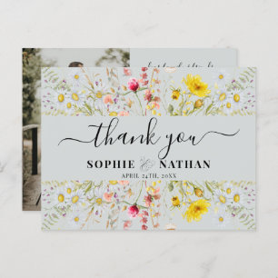 Spring Summer Wildflower   Thank you Card