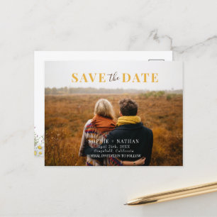 Spring Summer Wildflower   Wedding Save the Date Postcard
