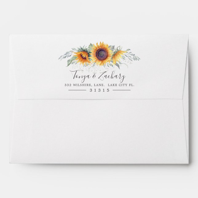 Spring Sunflower Bloom | Envelope (Back (Top Flap))