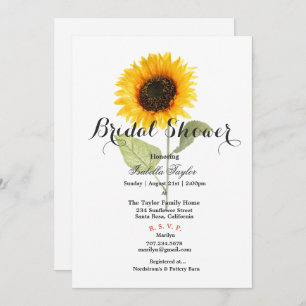 Spring Sunflower Bridal Shower Invitation